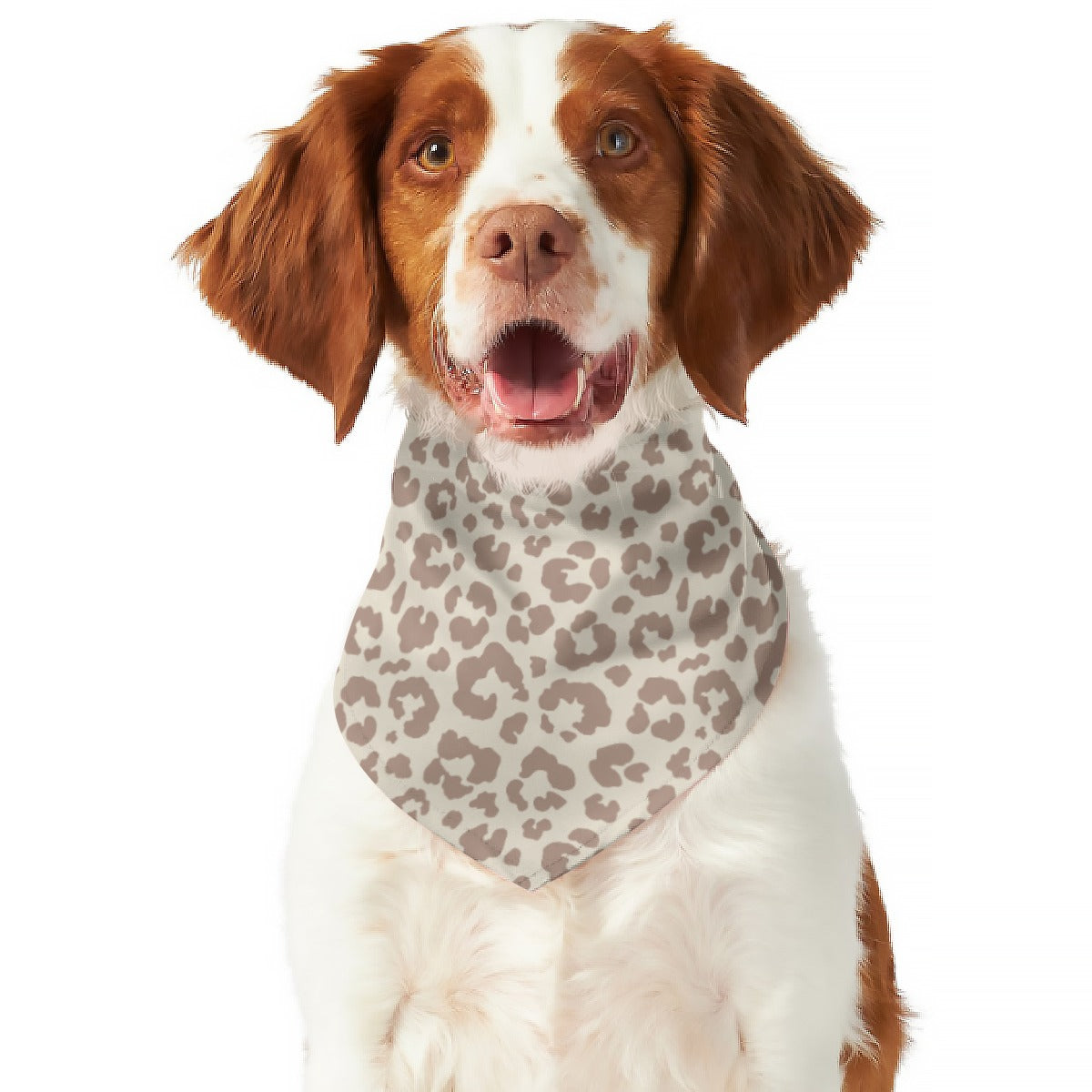 Brown Leopard Pattern Dog Scarf