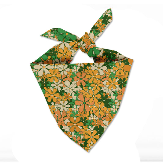 Hippie Flowers Dog Scarf