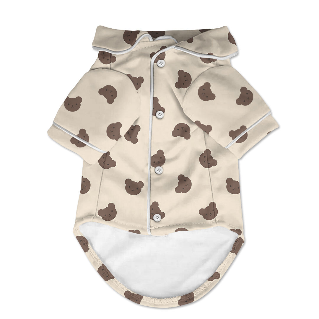 Teddy Bear Head Small Dog Pajama