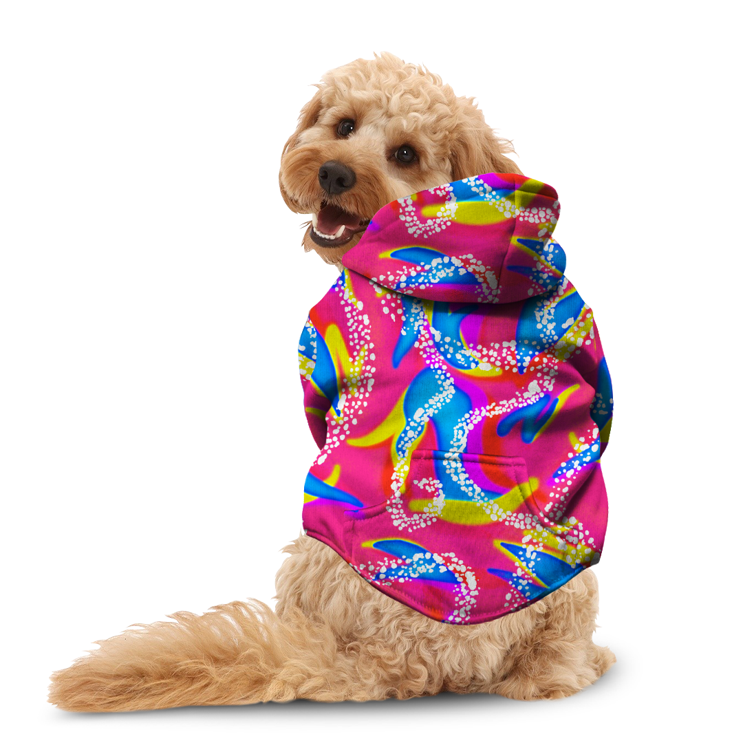 90s Neon Dog Hoodie