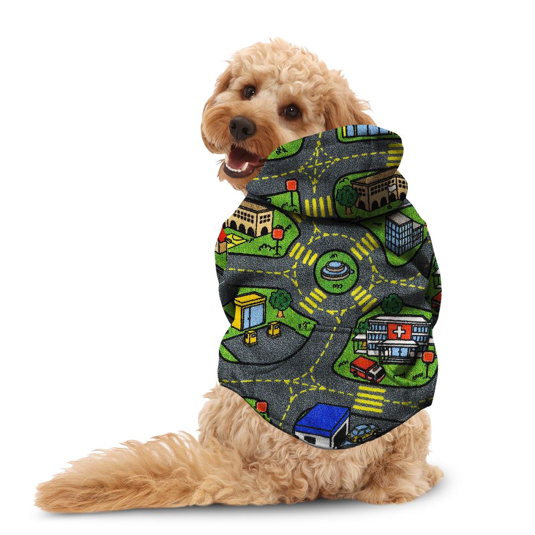 Car Map Dog Hoodie