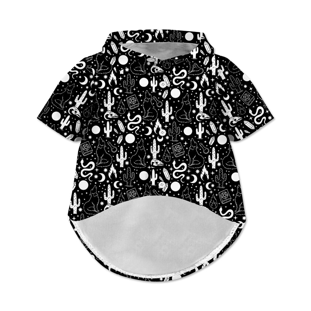 Wolf and Moon Dog Hawaiian Button Up