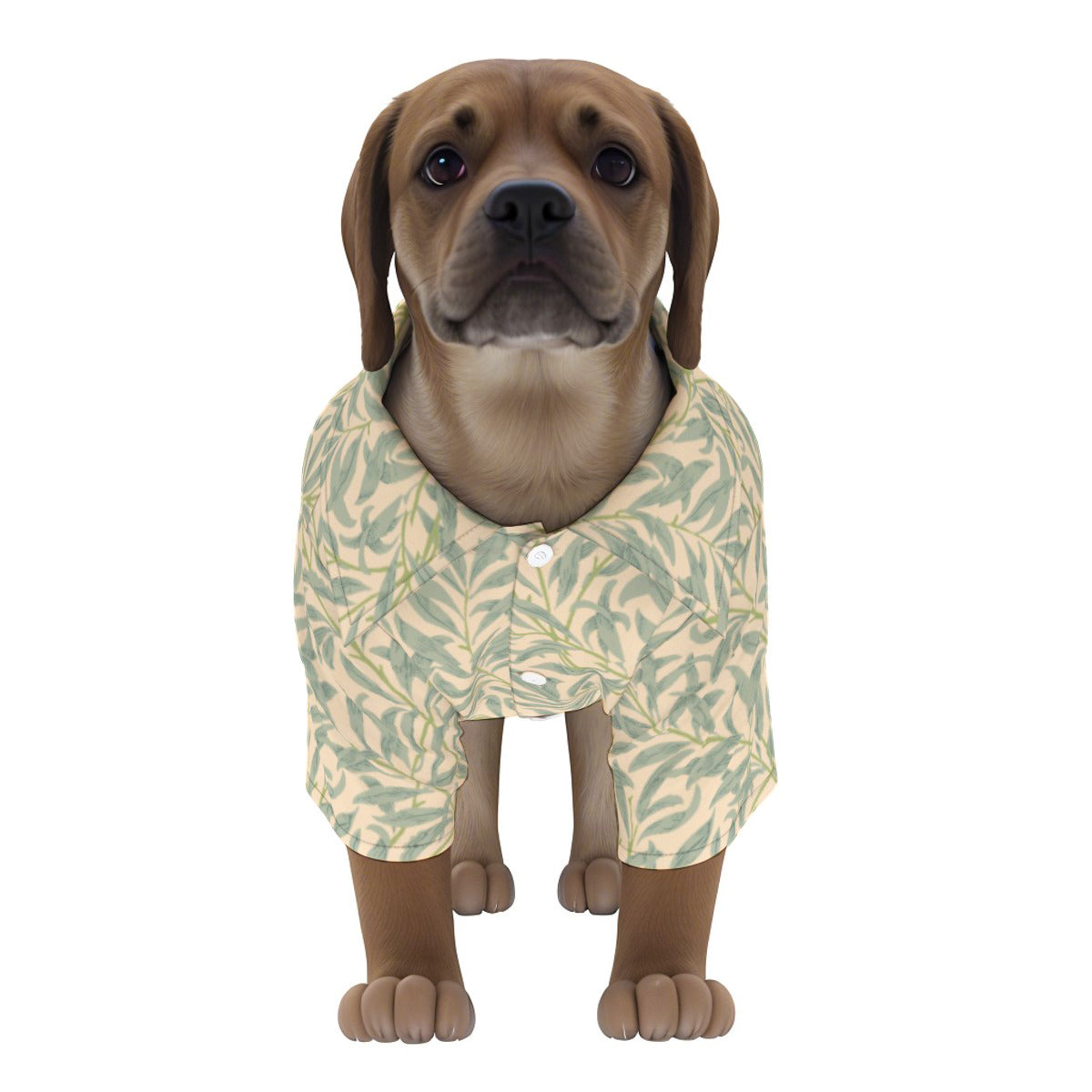 Willow Boughs Dog Hawaiian Button Up