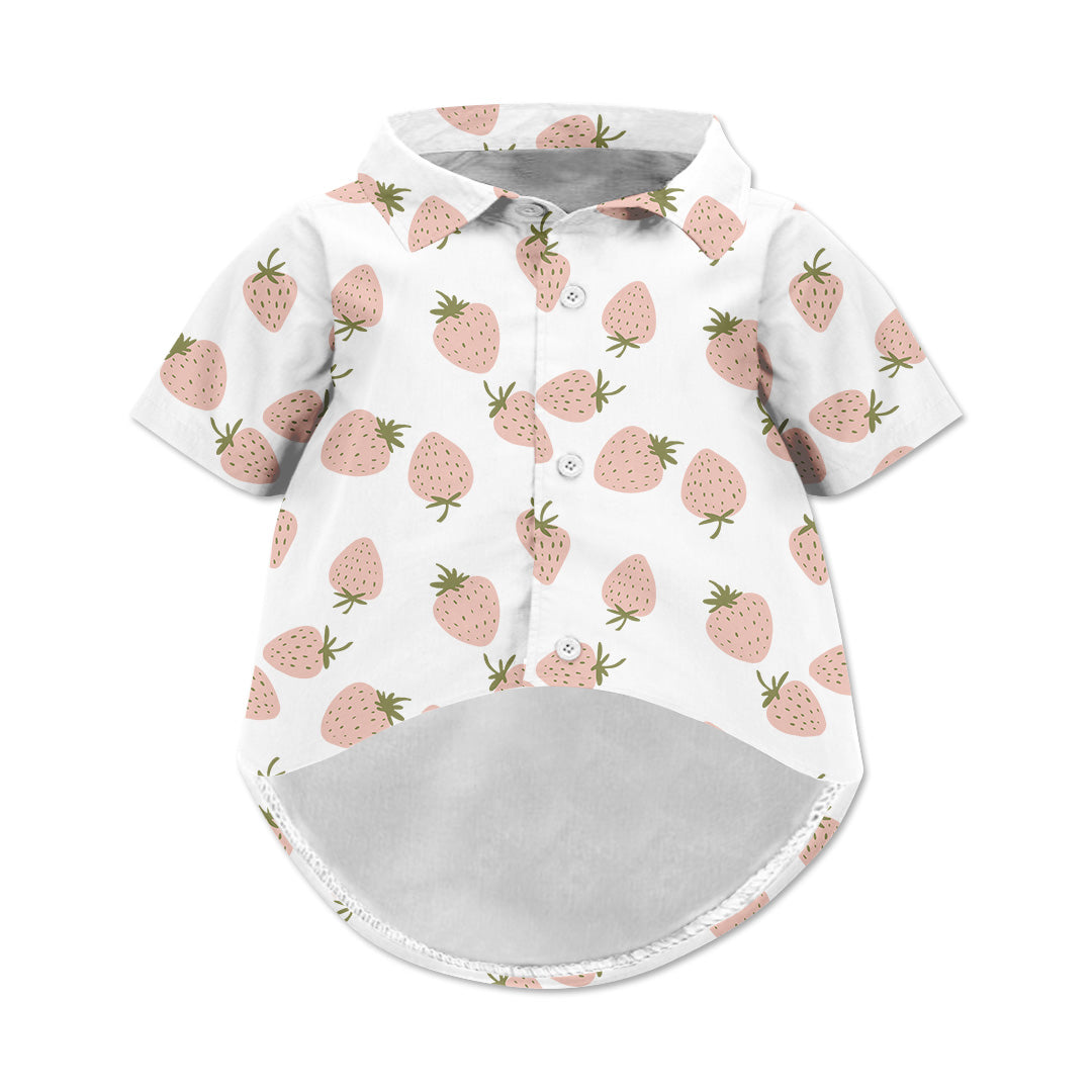 Strawberry Dog Hawaiian Button Up