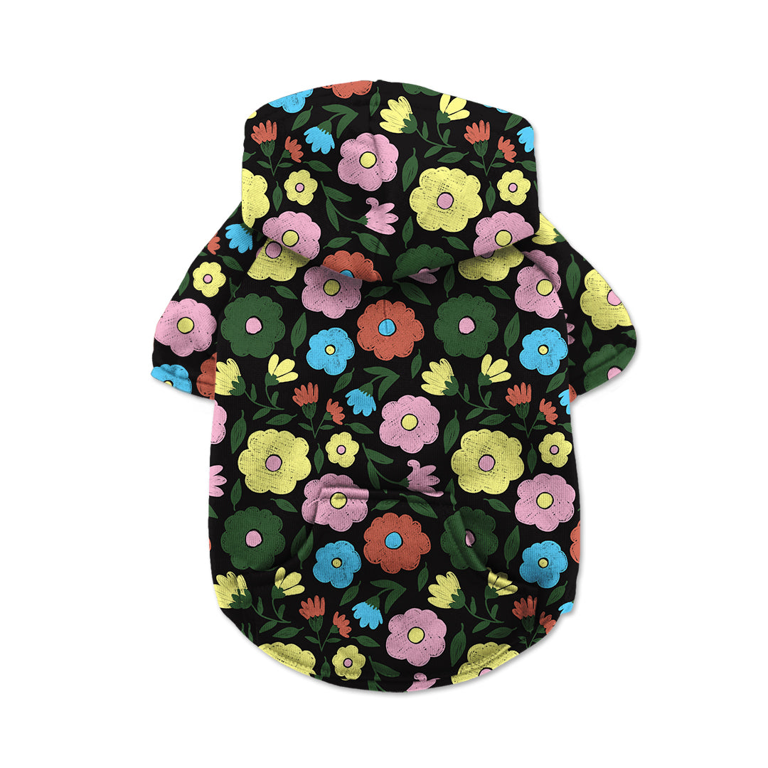 Big Flowers Dog Hoodie