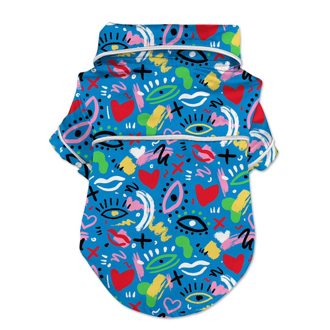 Abstract Lips Big Dog Pajama