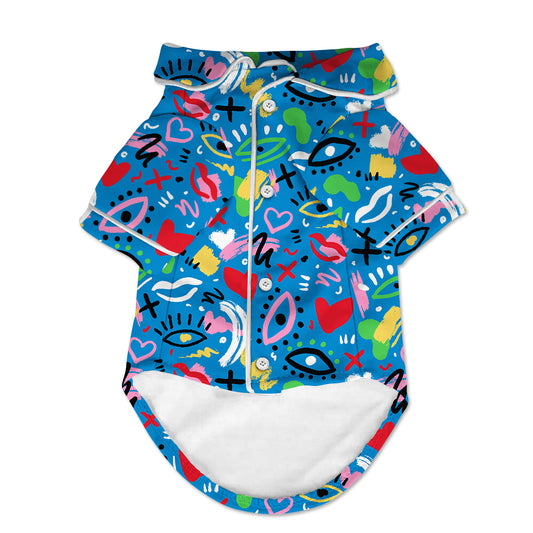 Abstract Lips Big Dog Pajama