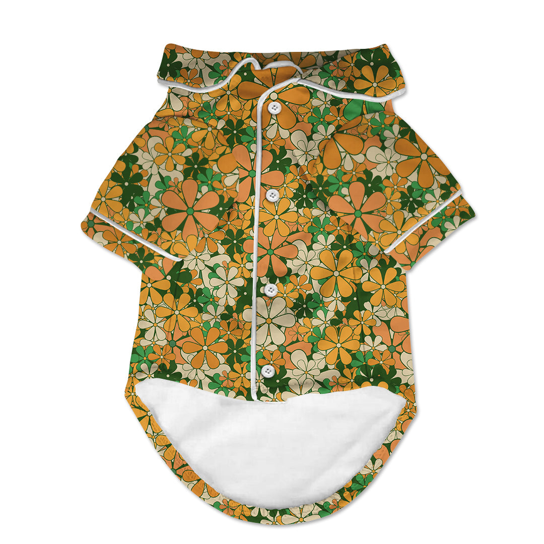 Hippie Flowers Small Dog Pajama