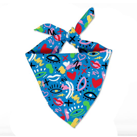 Abstract Lips Dog Scarf