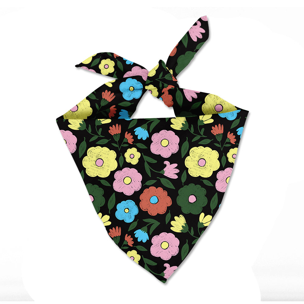 Big Flowers Dog Scarf