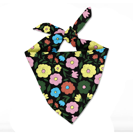 Big Flowers Dog Scarf