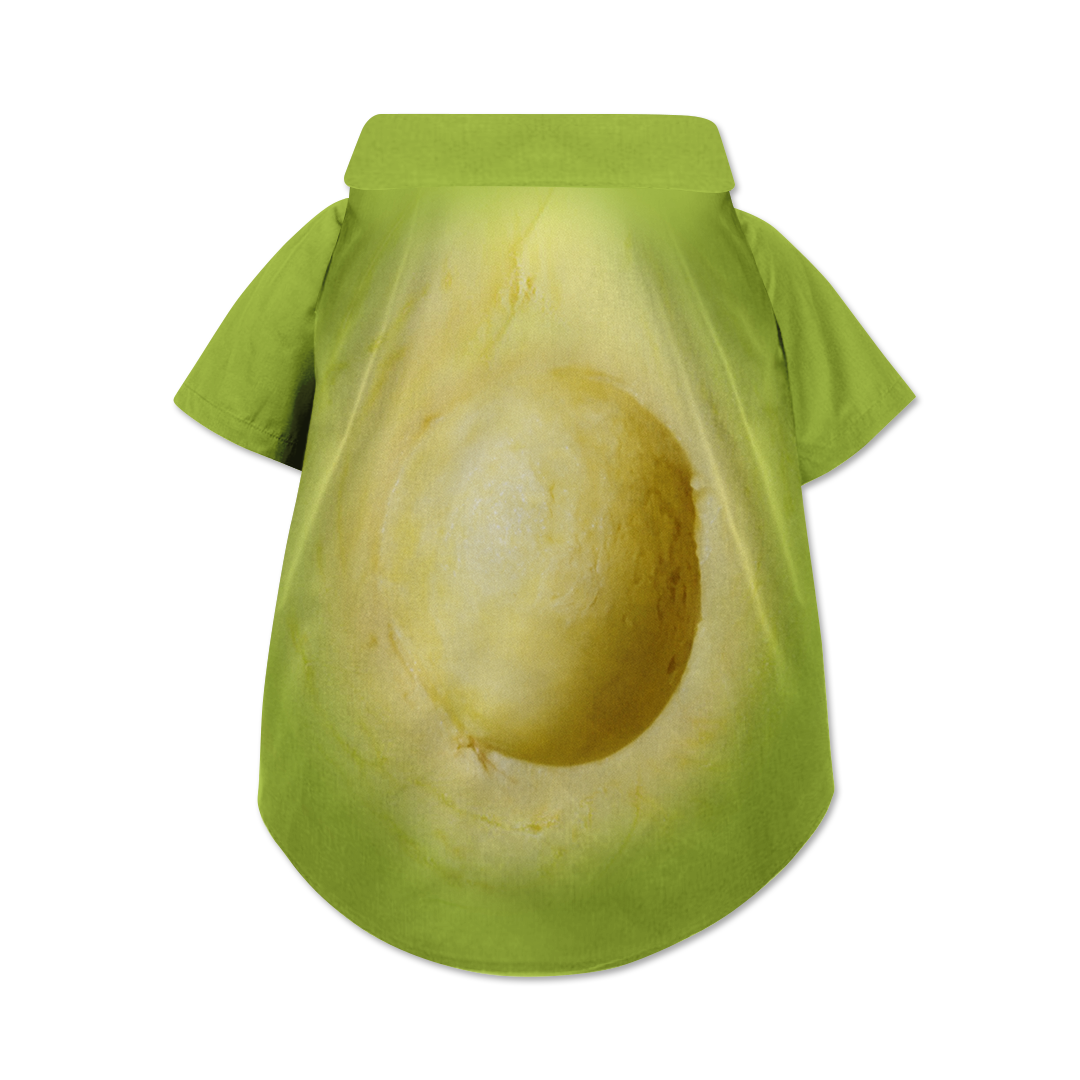 Avocado Other Half Dog Hawaiian Button Up