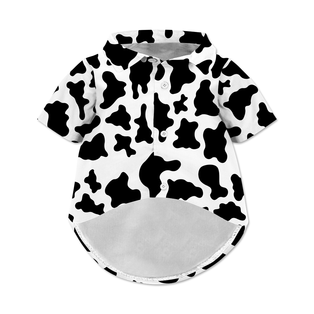 Cow Dog Hawaiian Button Up