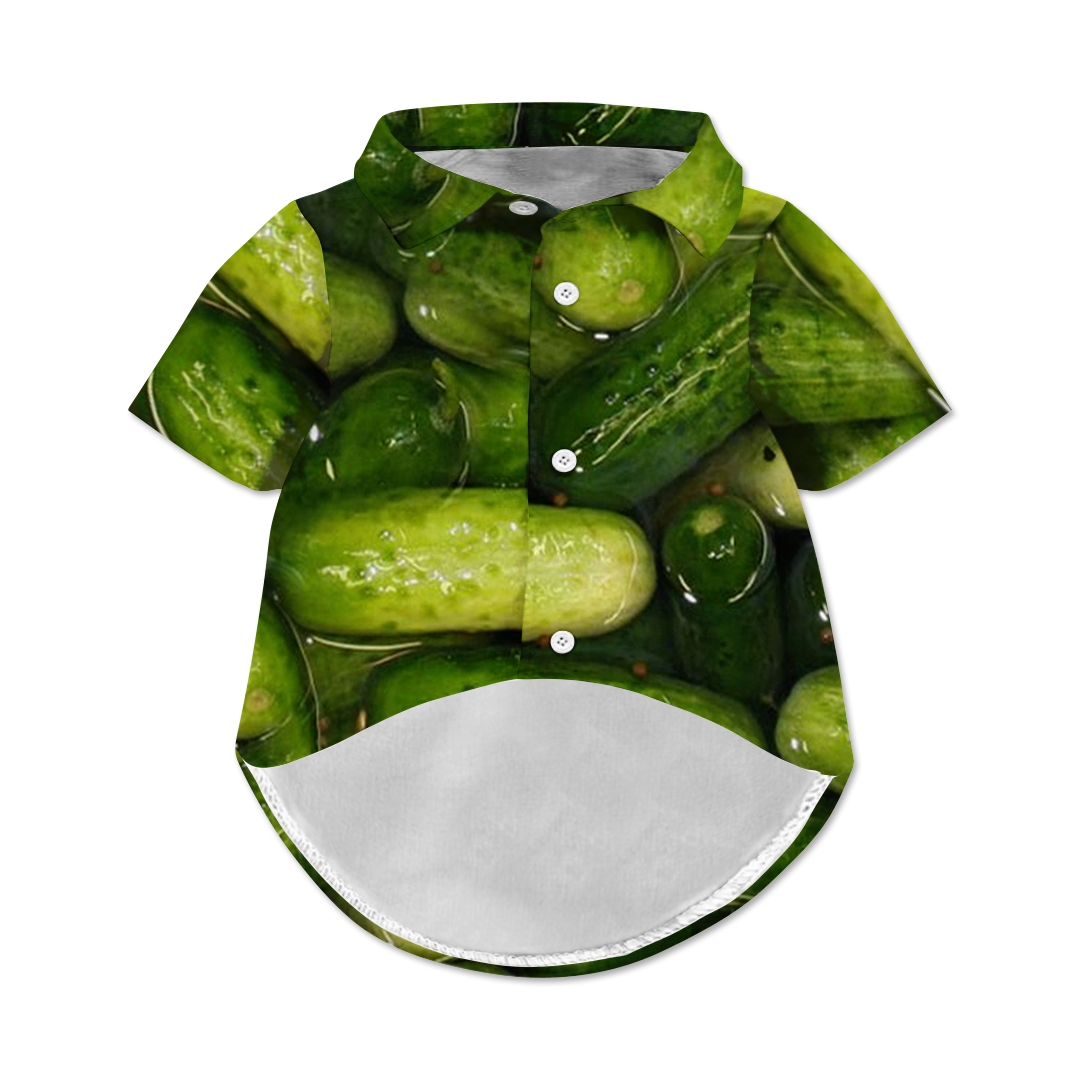 Pickles Dog Hawaiian Button Up