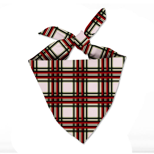 Checkered Pattern Dog Scarf