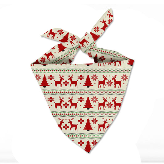 Christmas Deer Dog Scarf