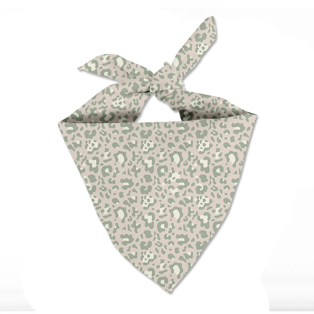 Green Leopard Pattern Dog Scarf