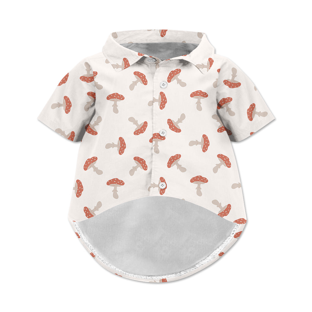 Mushroom Dog Hawaiian Button Up