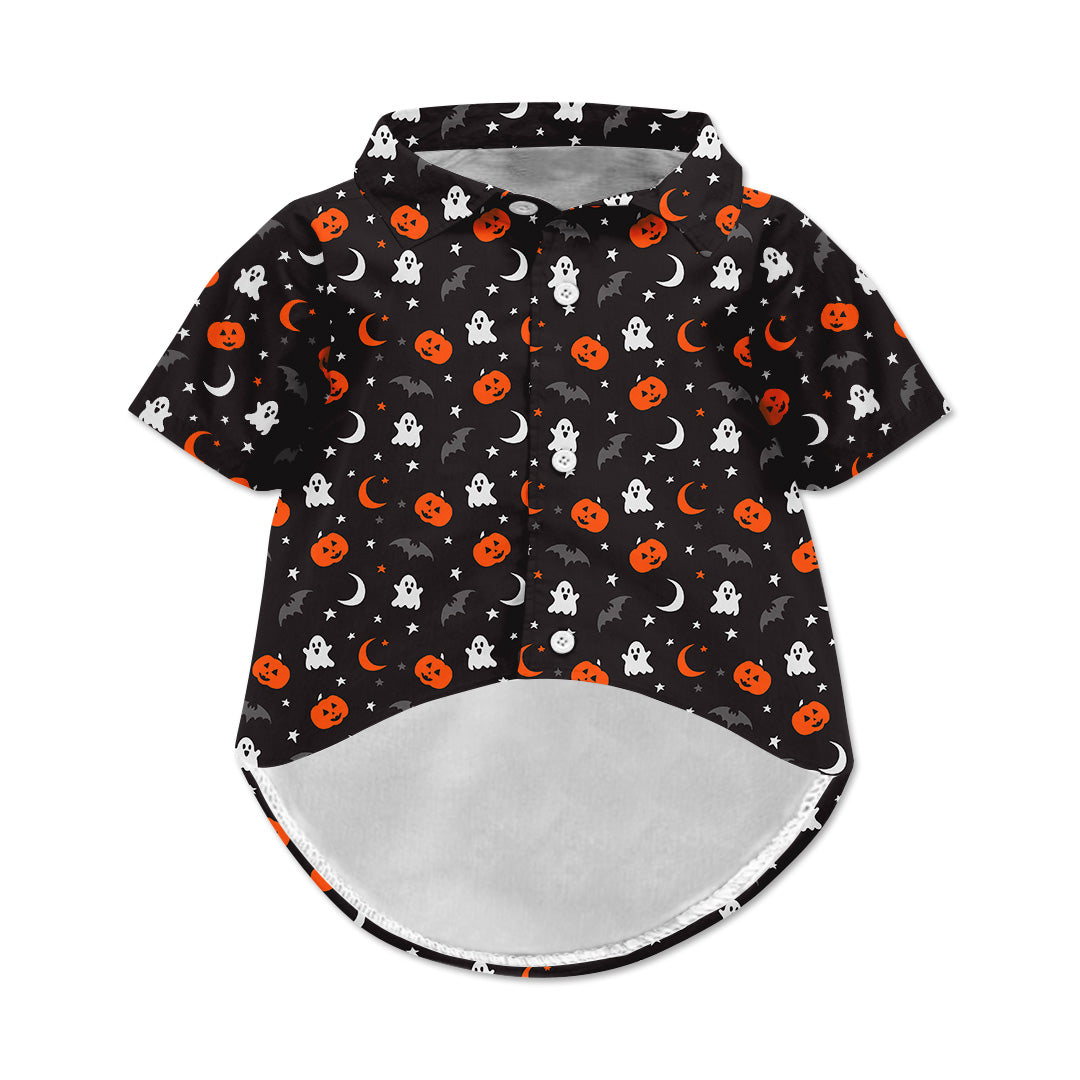 Spooky Dog Hawaiian Button Up