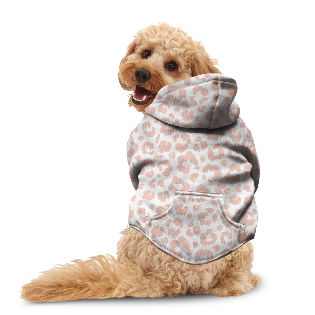 Pink Leopard Pattern Dog Hoodie