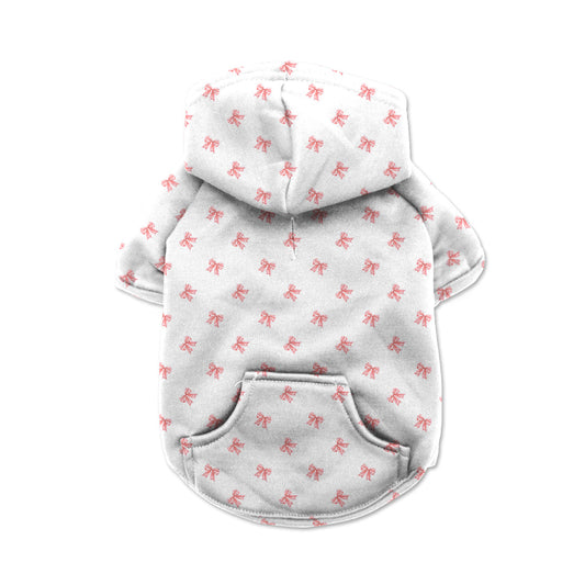 Pink Bow Dog Hoodie