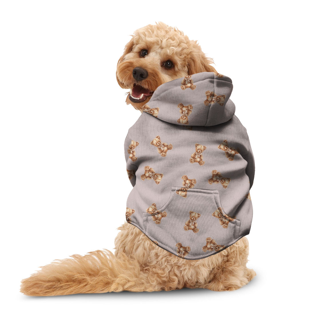 Teddy Bear with Bow Dog Hoodie