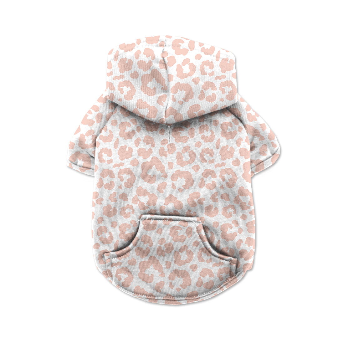 Pink Leopard Pattern Dog Hoodie