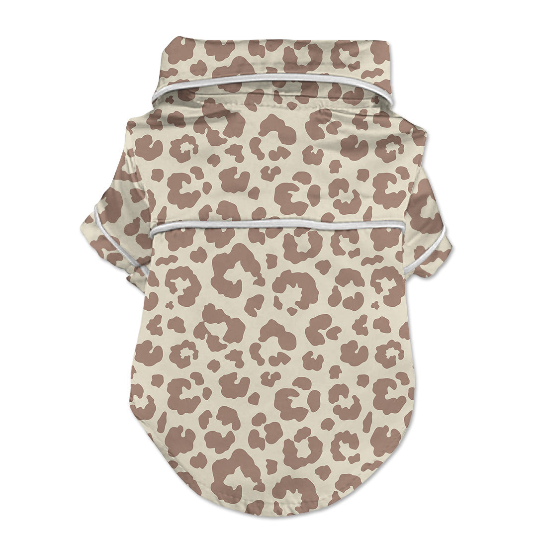 Brown Leopard Pattern Big Dog Pajama