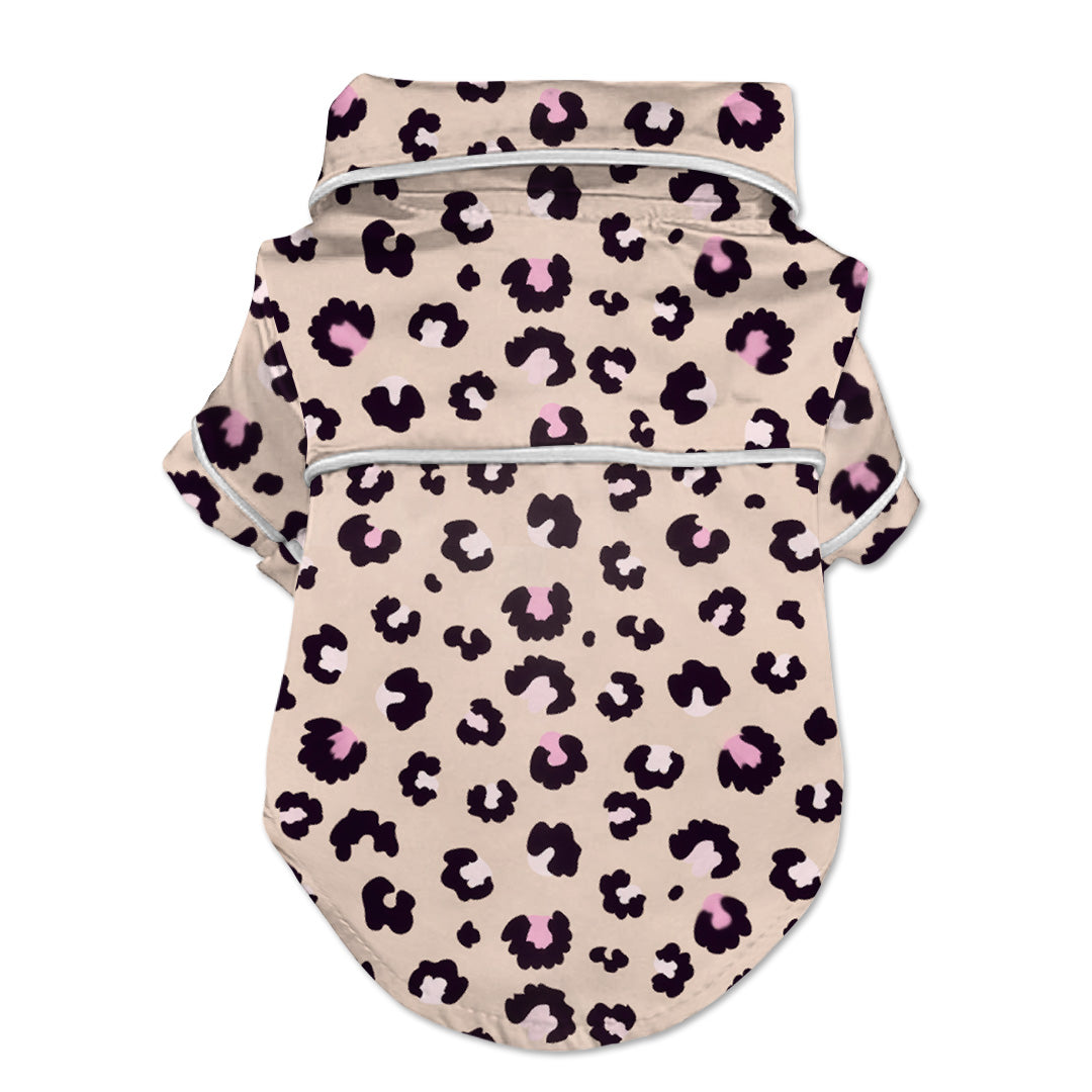 Black & Pink Leopard Pattern Big Dog Pajama