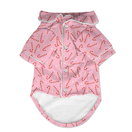 Pink Candy Canes Small Dog Pajama