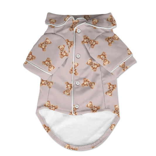 Teddy Bear with Bow Small Dog Pajama