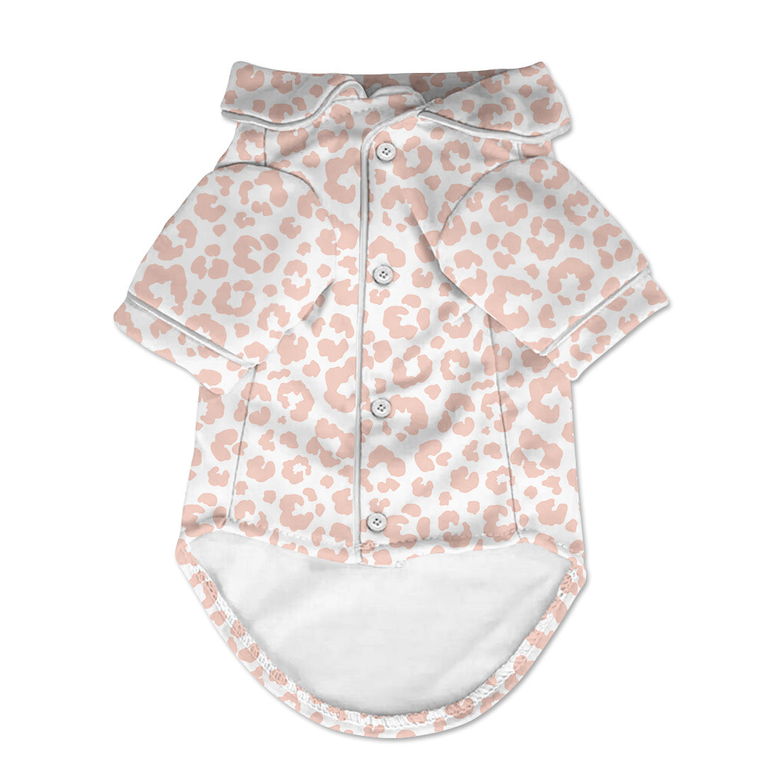 Pink Leopard Pattern Small Dog Pajama