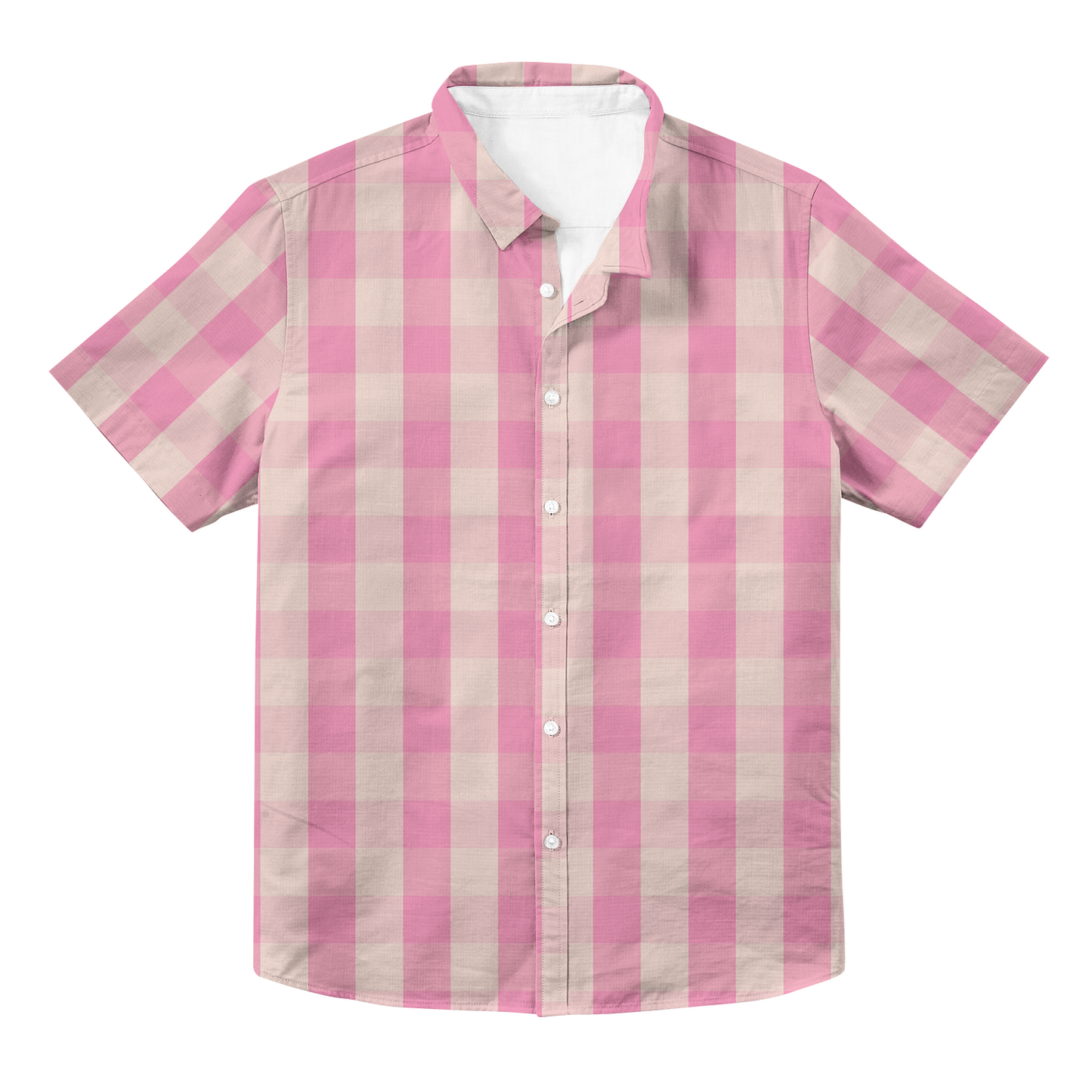 Checkered Pastel Unisex Hawaiian Button Up