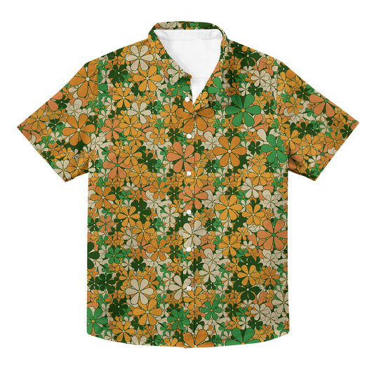 Hippie Flowers Unisex Hawaiian Button Up