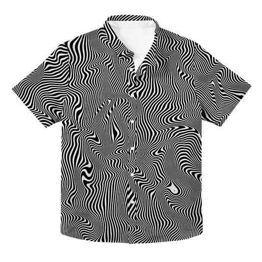 Trippy Wave Unisex Hawaiian Button Up