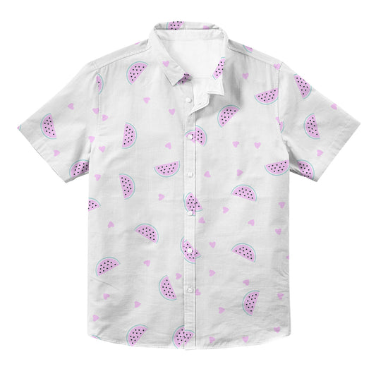 Watermelon Unisex Hawaiian Button Up