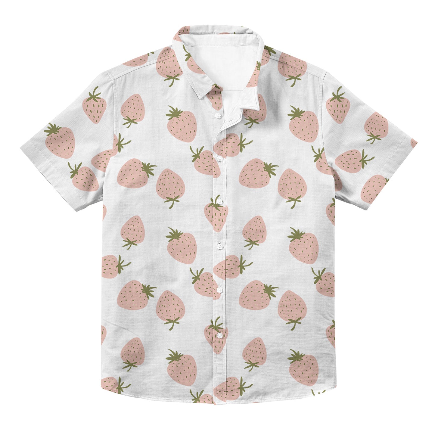 Strawberry Unisex Hawaiian Button Up