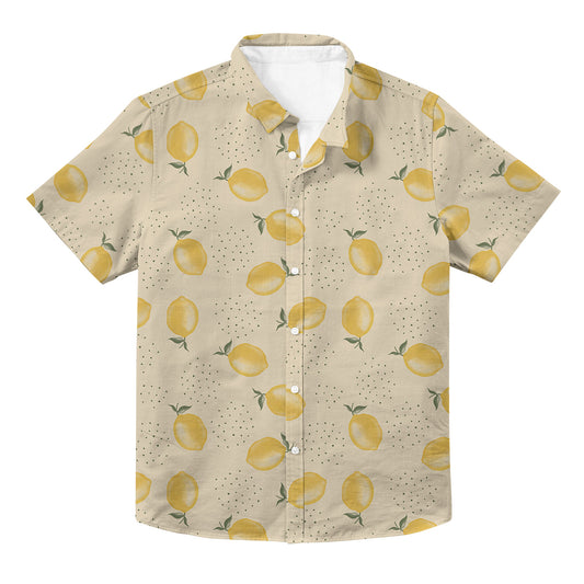 Lemon Unisex Hawaiian Button Up