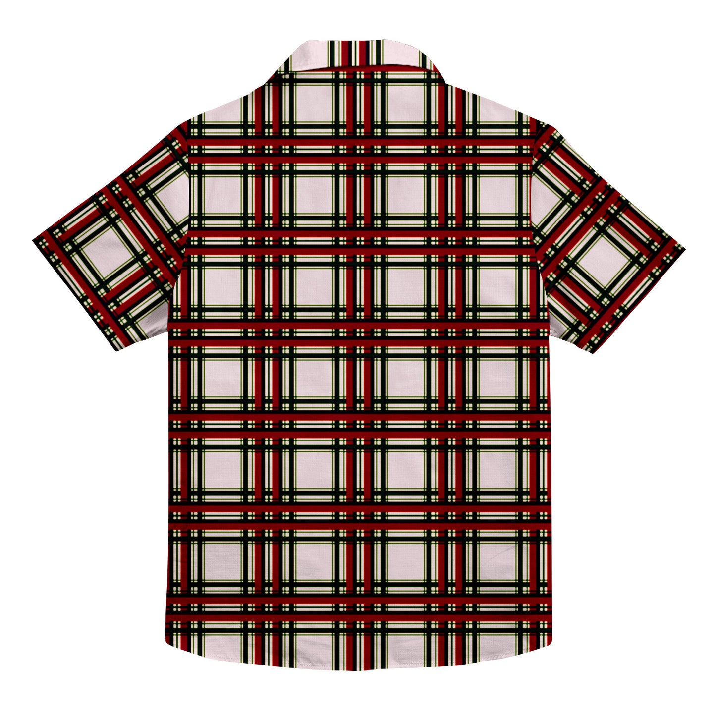 Checkered Pattern Unisex Hawaiian Button Up