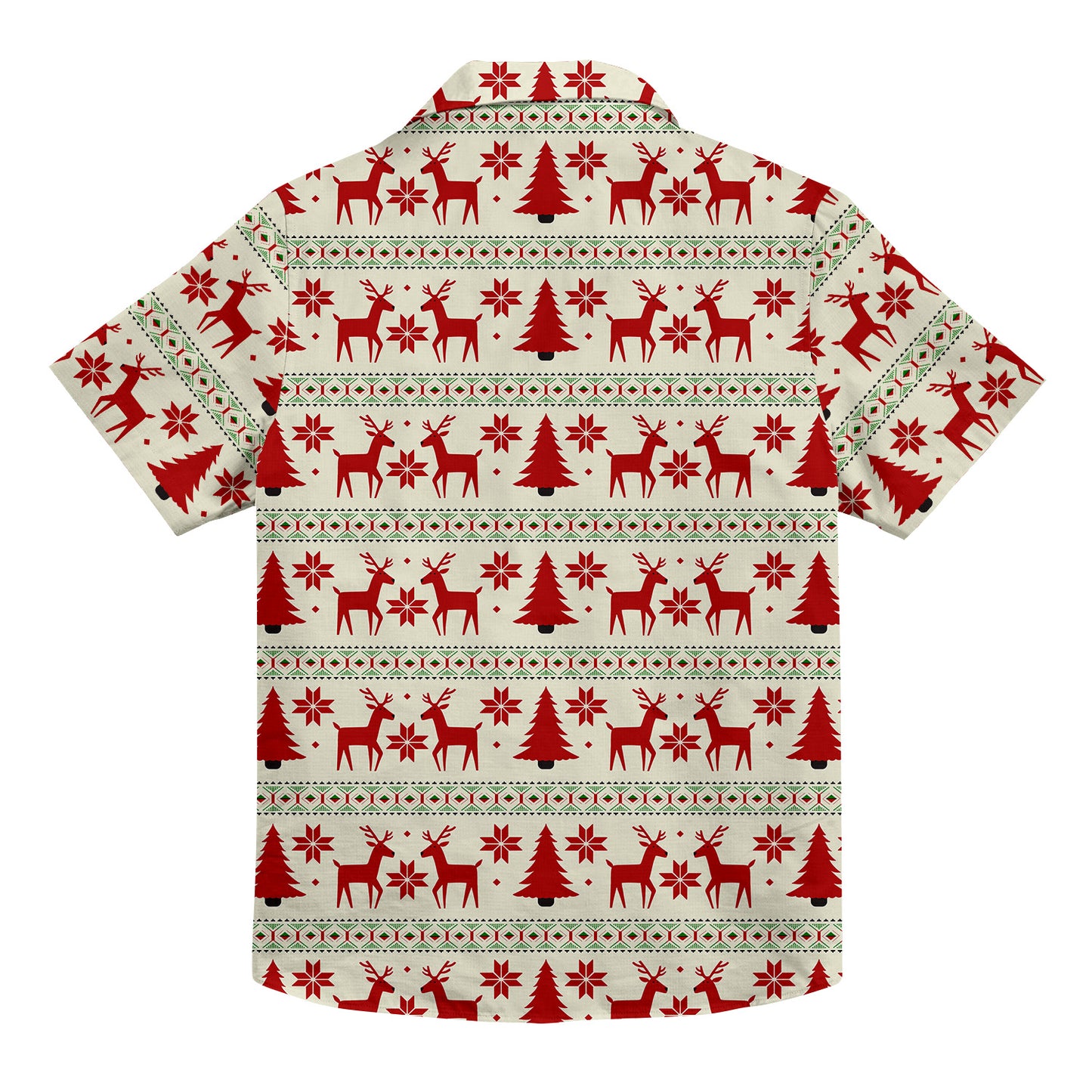 Unisex Hawaiian Button Up Christmas Deer