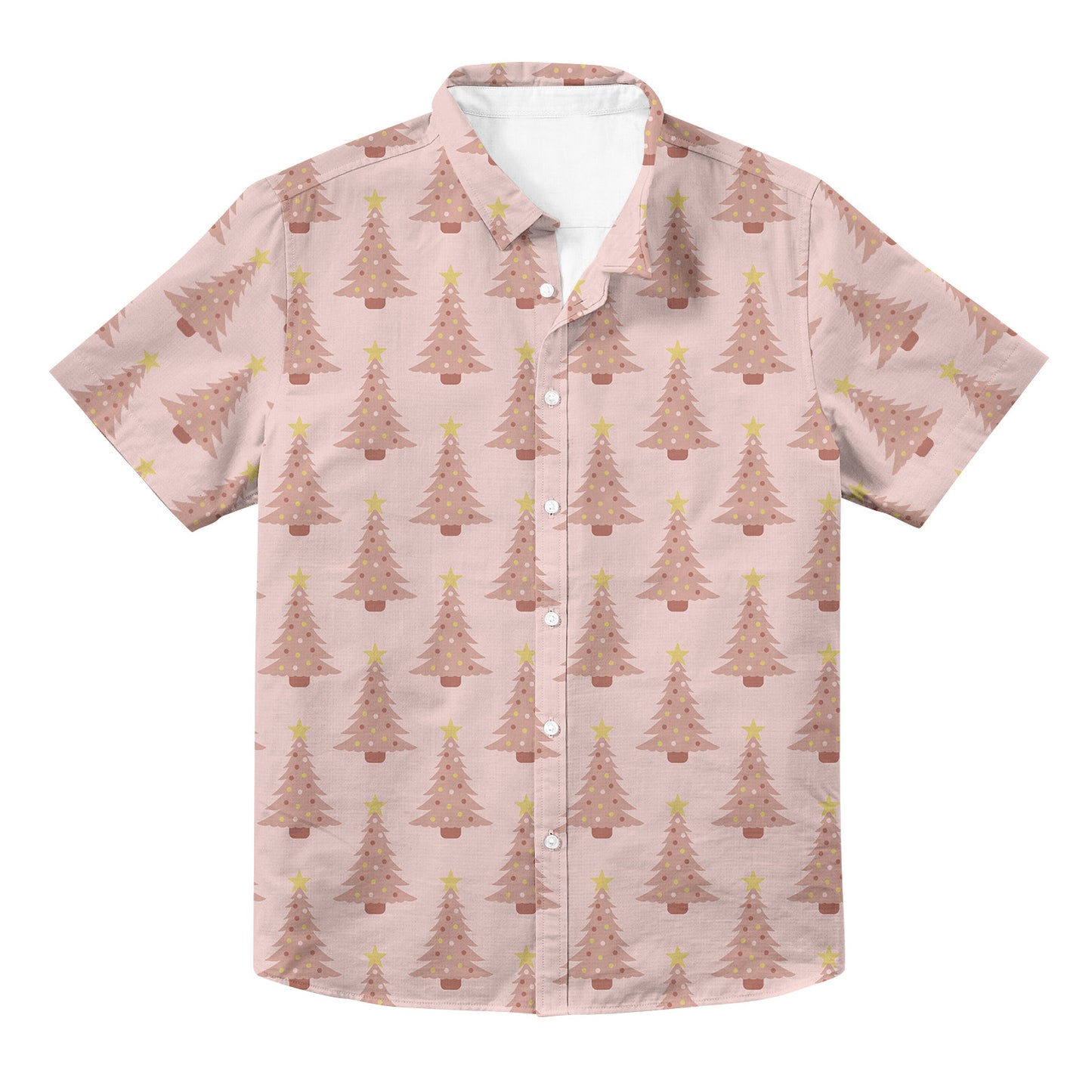 Christmas Trees Unisex Hawaiian Button Up