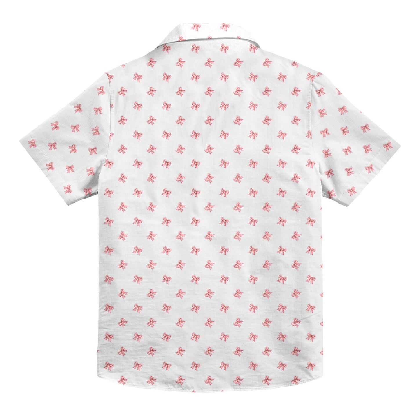 Pink Bow Unisex Hawaiian Button Up