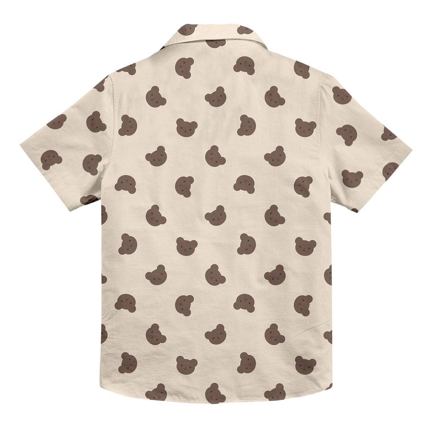 Teddy Bear Head Unisex Hawaiian Button Up