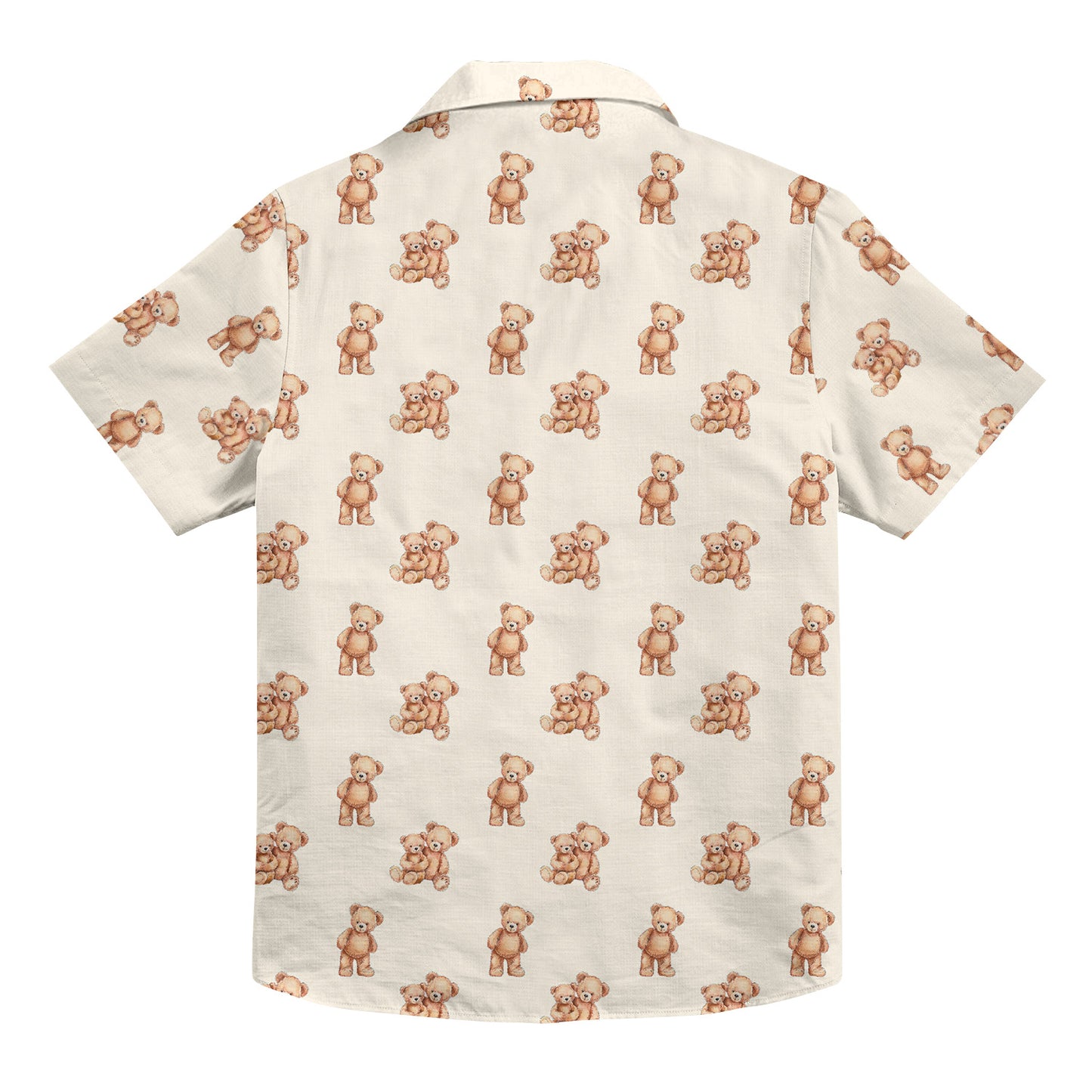 Couple Teddy Bear Unisex Hawaiian Button Up