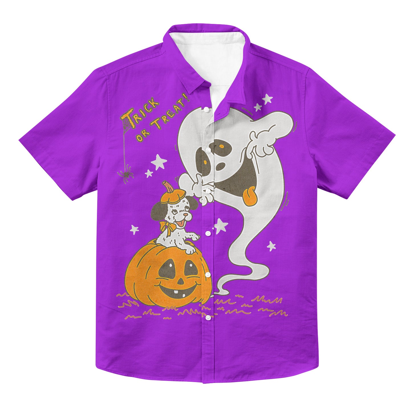 Trick or Treat Unisex Hawaiian Button Up