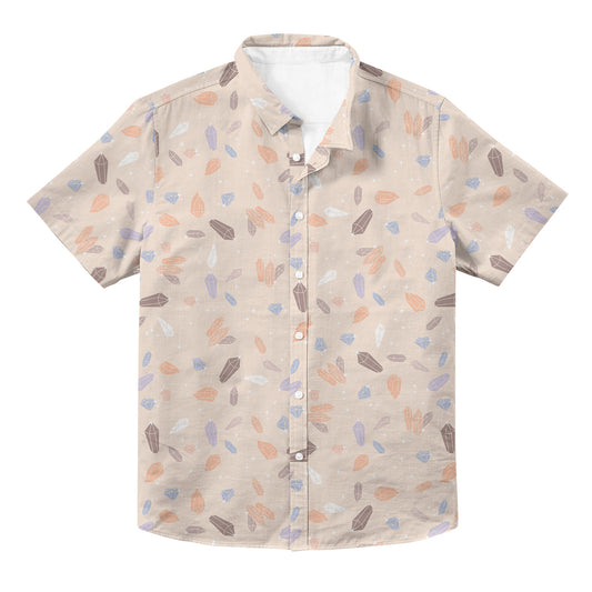 Crystal Unisex Hawaiian Button Up