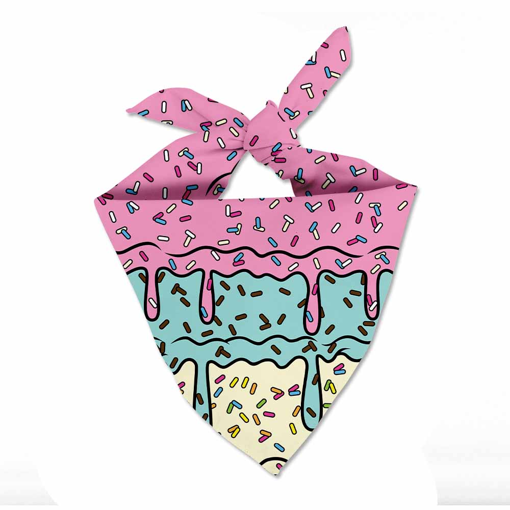 Ice Cream Drip Dog Scarf