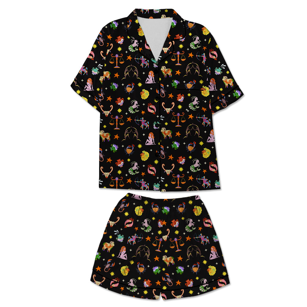 Zodiac Pattern Women's Pajama Set