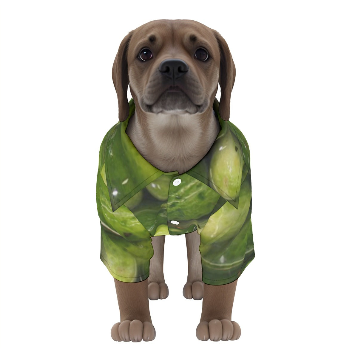 Pickles Dog Hawaiian Button Up