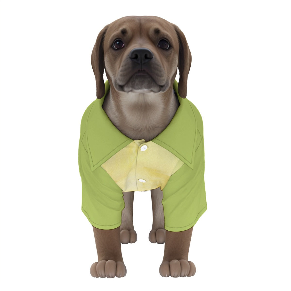 Avocado Other Half Dog Hawaiian Button Up